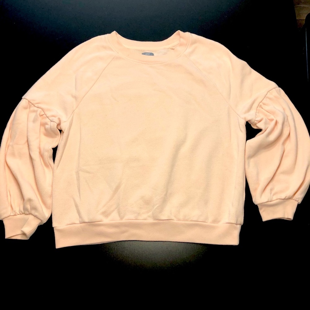 Aerie cropped puff sleeve sweatshirt in light pink